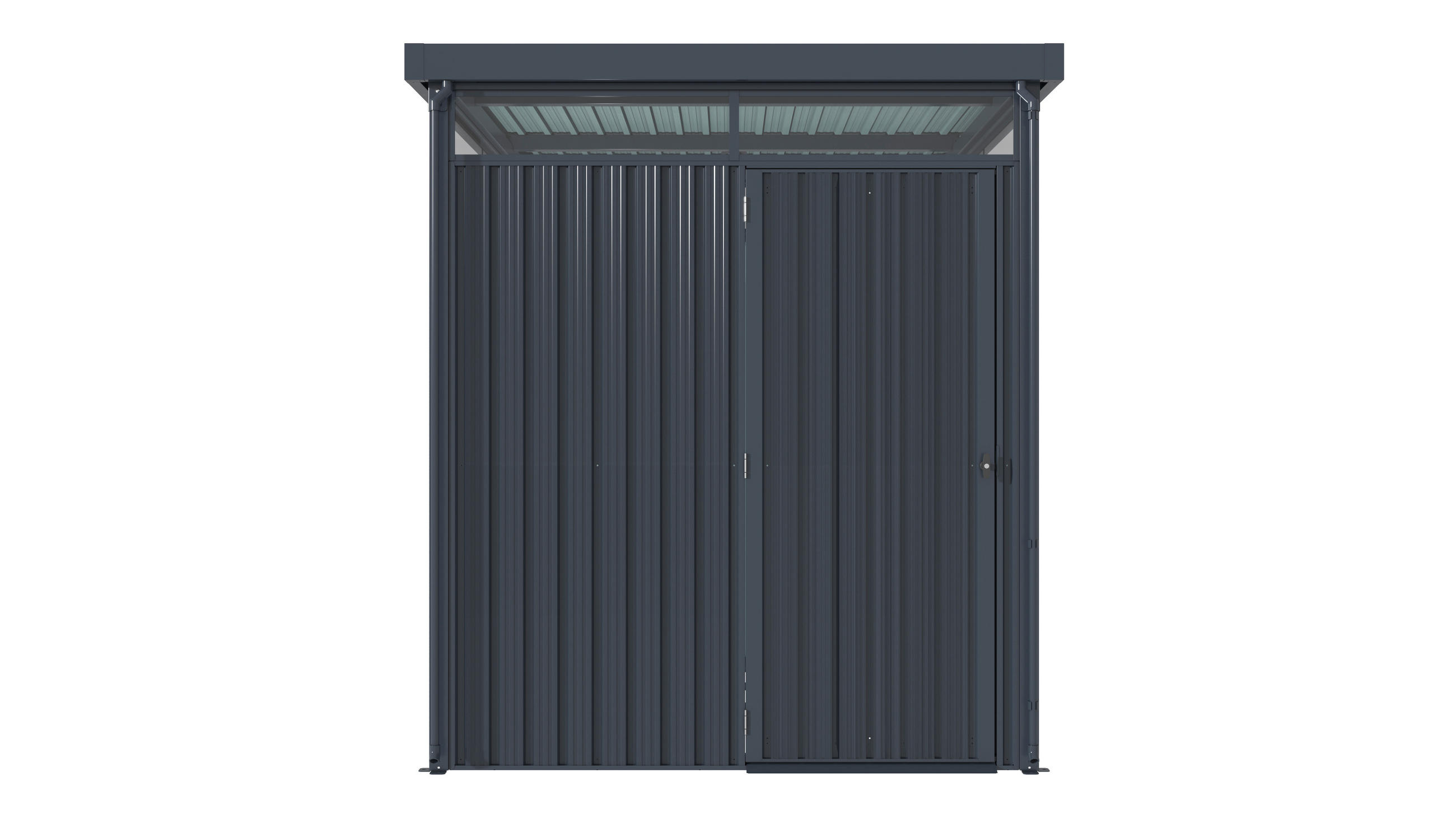 Metallgerätehaus mit Pultdach Rheinfelden 78, Anthrazit Matt