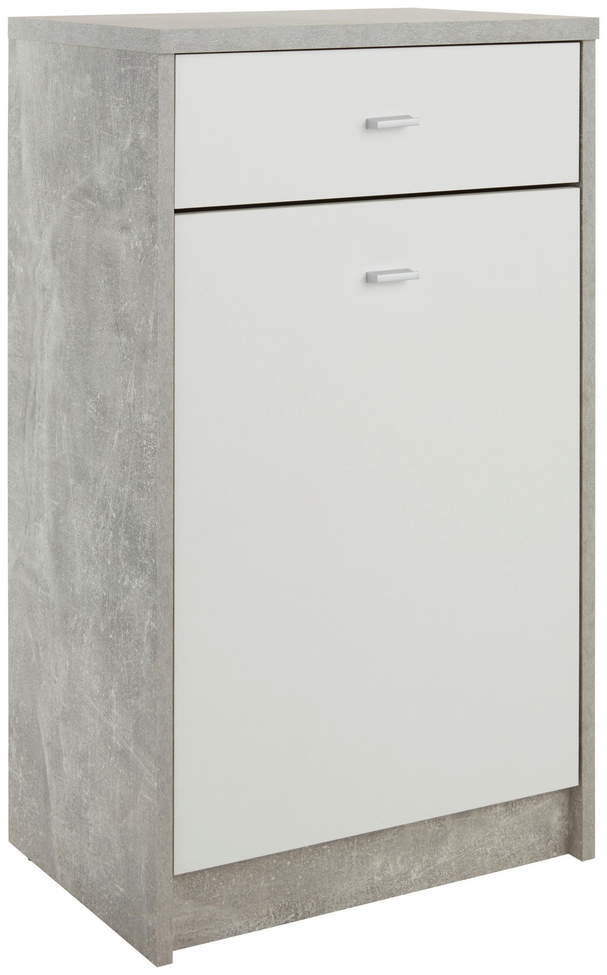 KOMODA   50/85,4/34,6 cm   siva, bijela  - bijela/siva, Moderno, drvni materijal/plastika (50/85,4/34,6cm) - Modern Living