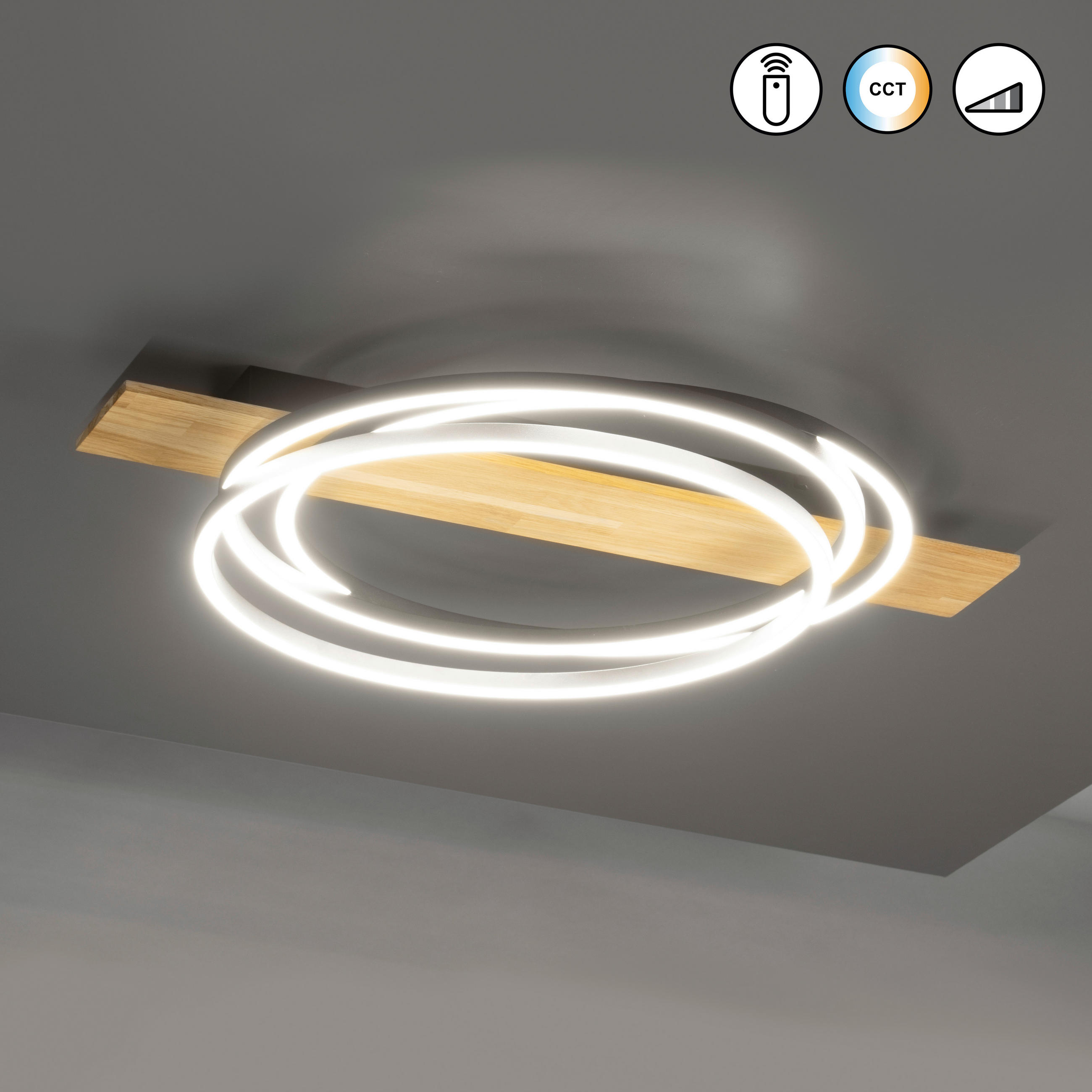 LED-DECKENLEUCHTE    78/57/9,5 cm  - Basics, Metall (78/57/9,5cm) - Fischer & Honsel