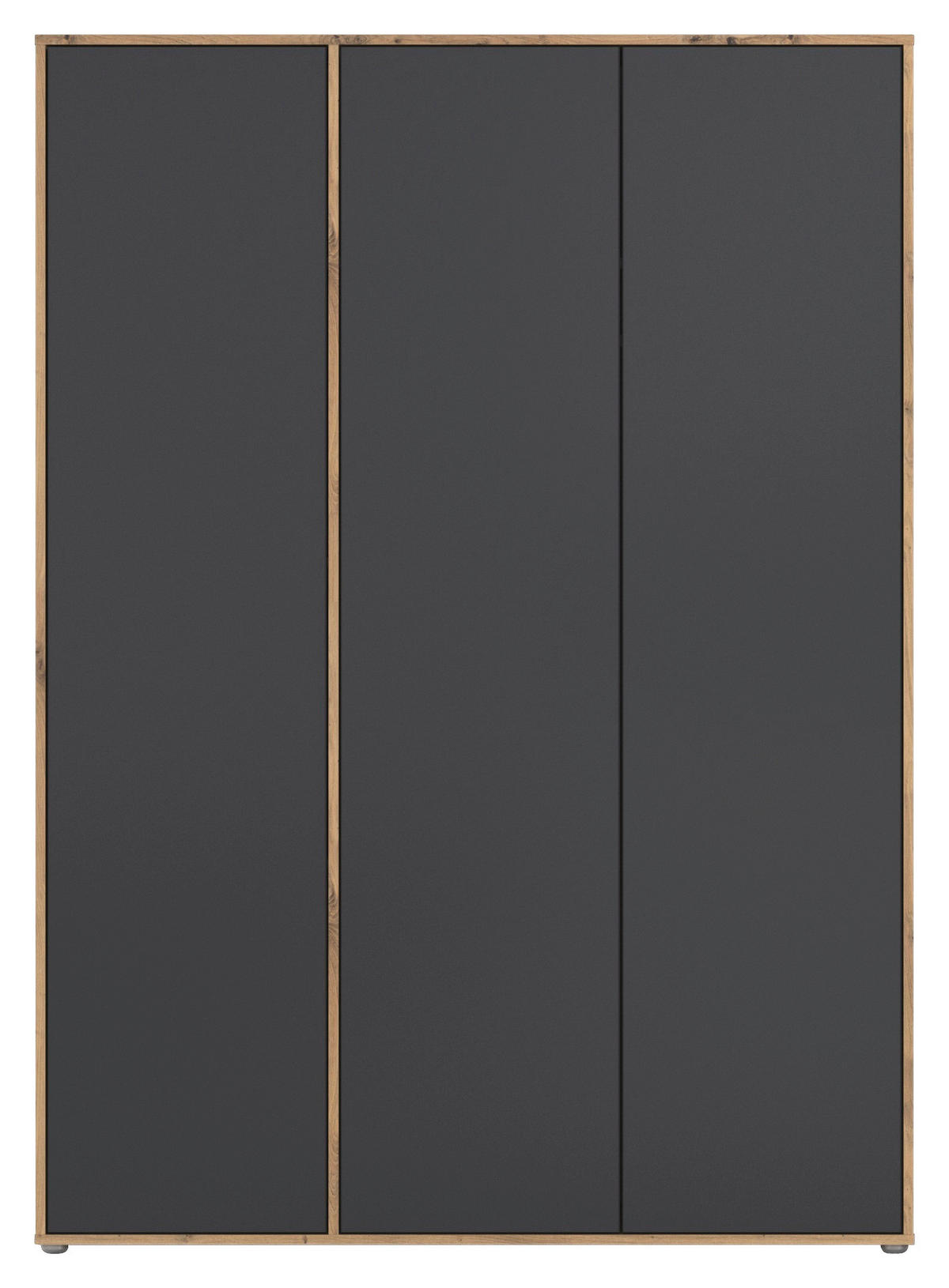 DREHTÜRENSCHRANK in Grau, Eiche Artisan  - Eiche Artisan/Grau, Modern, Holzwerkstoff (140/194/53cm) - Rauch Möbel