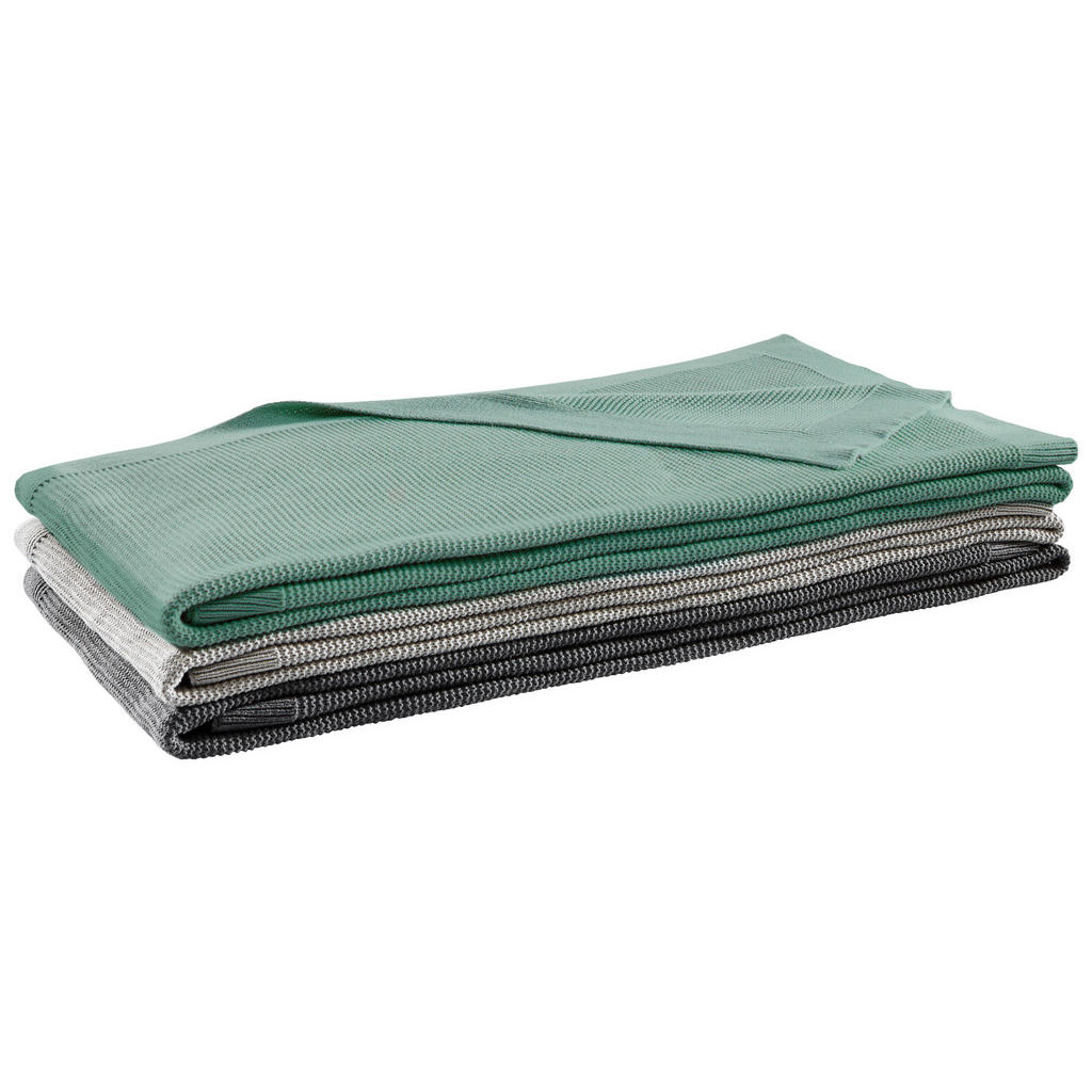 Thumbnail - Dieter Knoll Wohndecke Beja, Grau, Textil, Struktur, 150x200 cm, Oeko-Tex® Made IN Green, pflegeleicht, Wohntextilien, D...