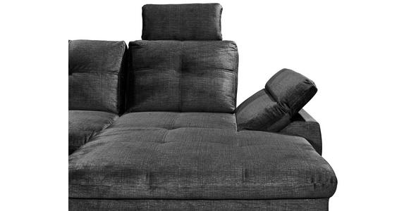 WOHNLANDSCHAFT in Mikrovelours Schwarz - Schwarz, KONVENTIONELL, Kunststoff/Textil (217/334/127cm) - Carryhome