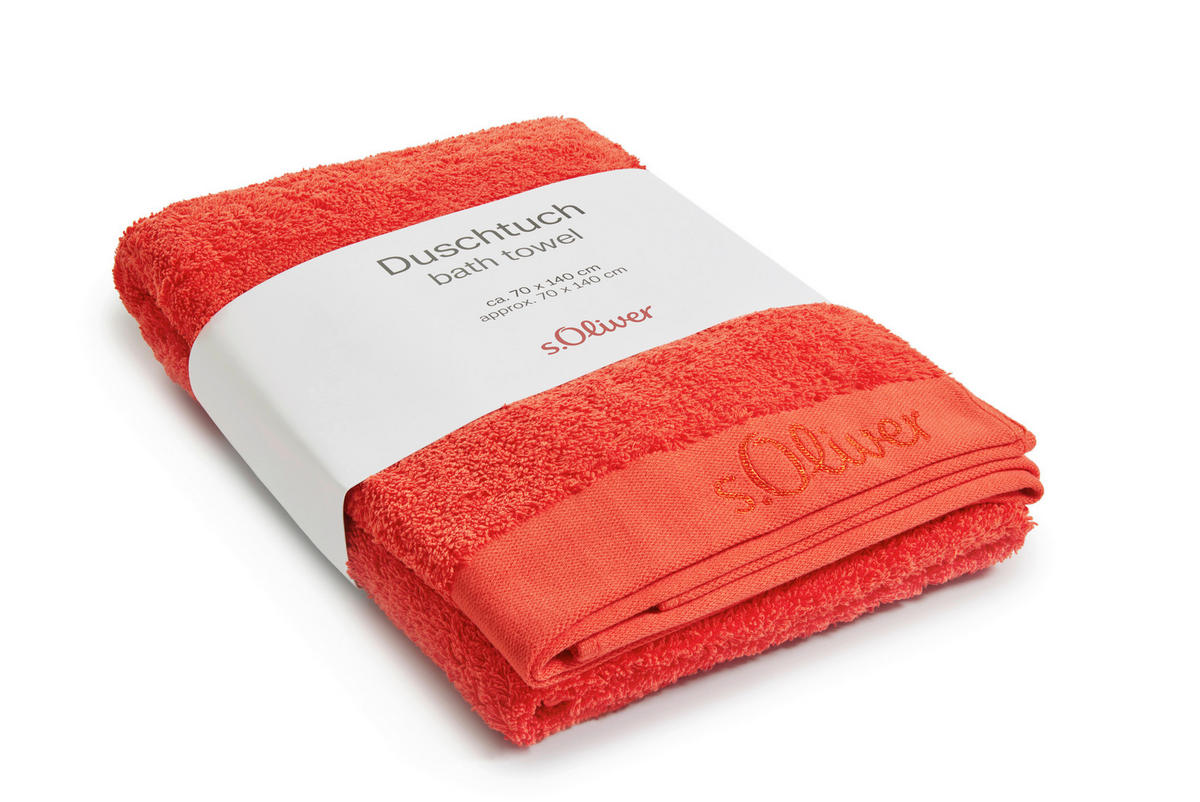 DUSCHTUCH 70/140 cm s.Oliver  - Rot, Trend, Textil (70/140cm) - S. Oliver