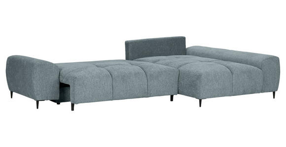 ECKSOFA  in Flachgewebe Dunkelgrau  - Dunkelgrau/Schwarz, KONVENTIONELL, Textil/Metall (295/180cm) - Carryhome