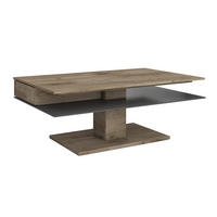 COUCHTISCH Altholz, Eiche massiv Farbglas 120/75/46 cm rechteckig Anthrazit, Eichefarben  - Eichefarben/Anthrazit, Design, Glas/Holz (120/75/46cm) - Voglauer