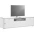 LOWBOARD lackiert Eichefarben, Weiß - Chromfarben/Eichefarben, Design, Kunststoff/Metall (175,5/46,5/40cm) - Hom`in