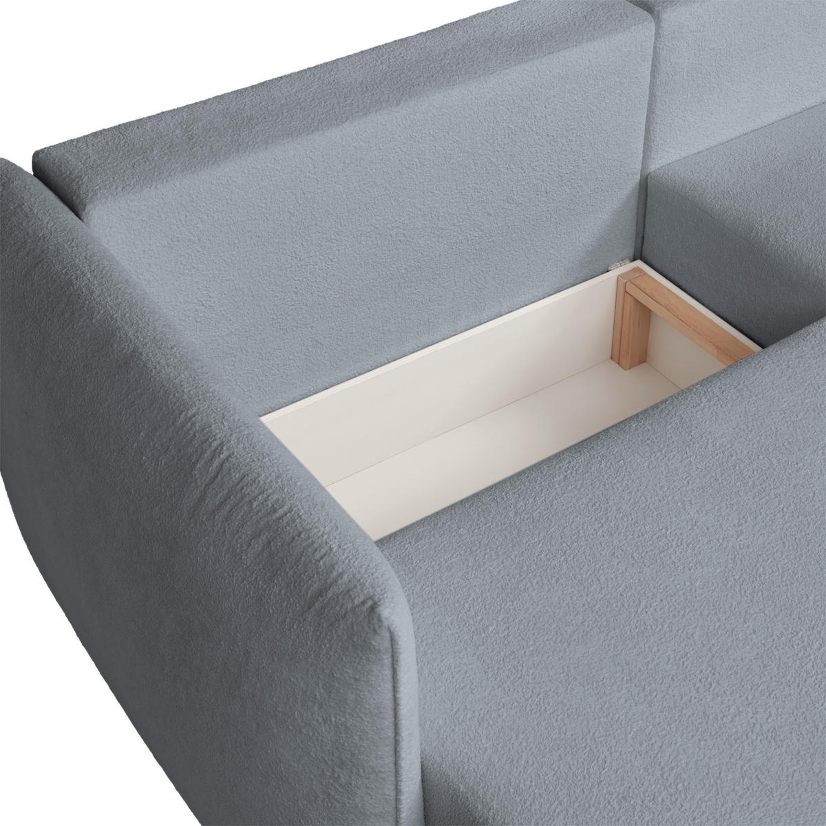 ECKSOFA Hellgrau Jersey  - Hellgrau/Schwarz, KONVENTIONELL, Kunststoff/Textil (238/148cm) - Carryhome