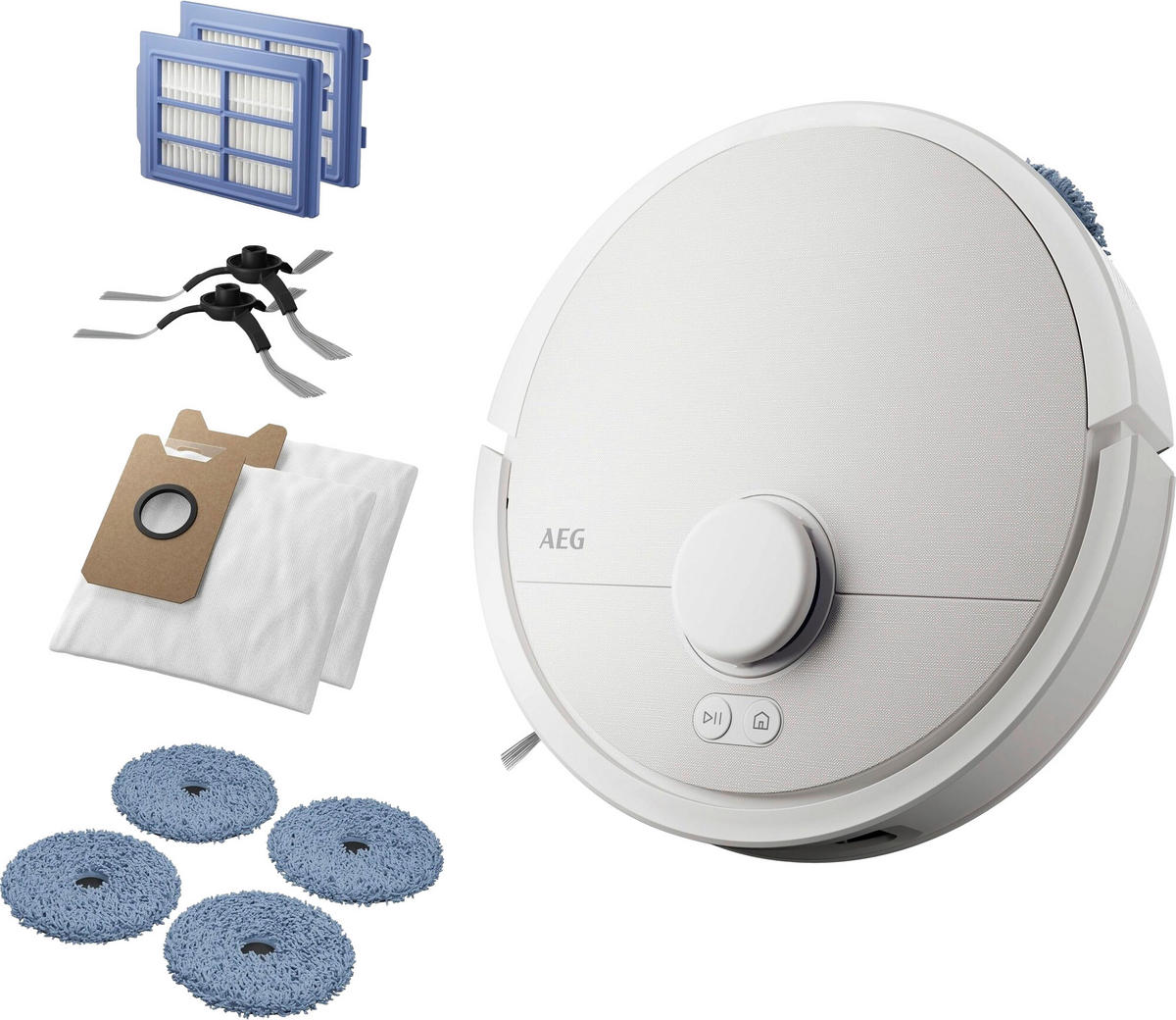 STAUBSAUGERROBOTER AR81UW3SW All-in-One-Station  - Weiß, Basics, Kunststoff (35/60/48cm) - AEG