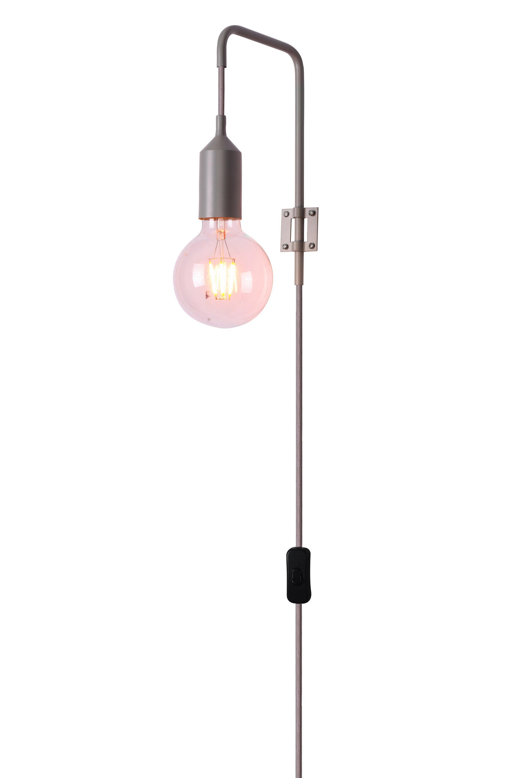 WANDLEUCHTE 4.5/16/25 cm   - Grau, Basics, Metall (4.5/16/25cm)
