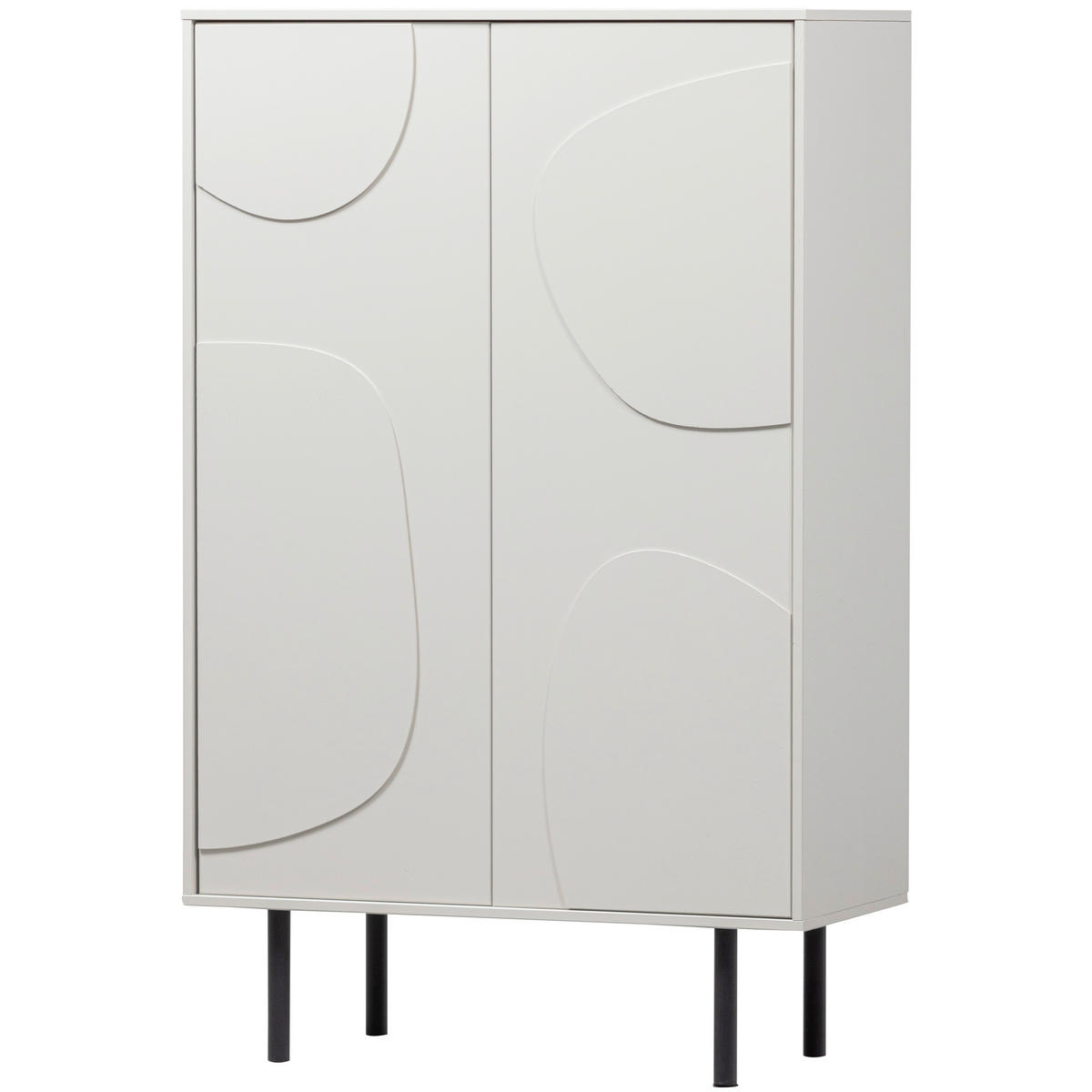 KOMMODE Cadiz, 85/135/40 cm,  - Grauweiß/Schwarz, Design, Holz/Metall (85/135/40cm) - Livetastic