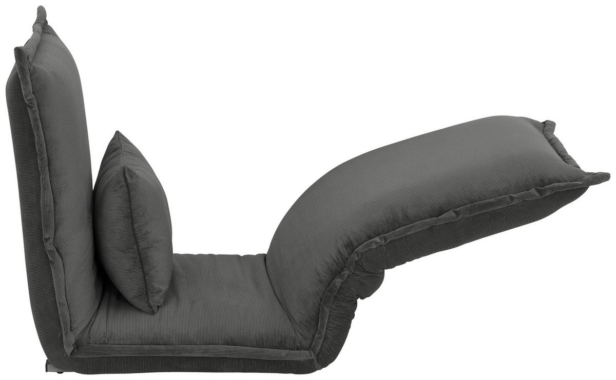 SCHLAFSESSEL Cord Grau    - Silberfarben/Grau, MODERN, Textil/Metall (77/73/87cm) - MID.YOU