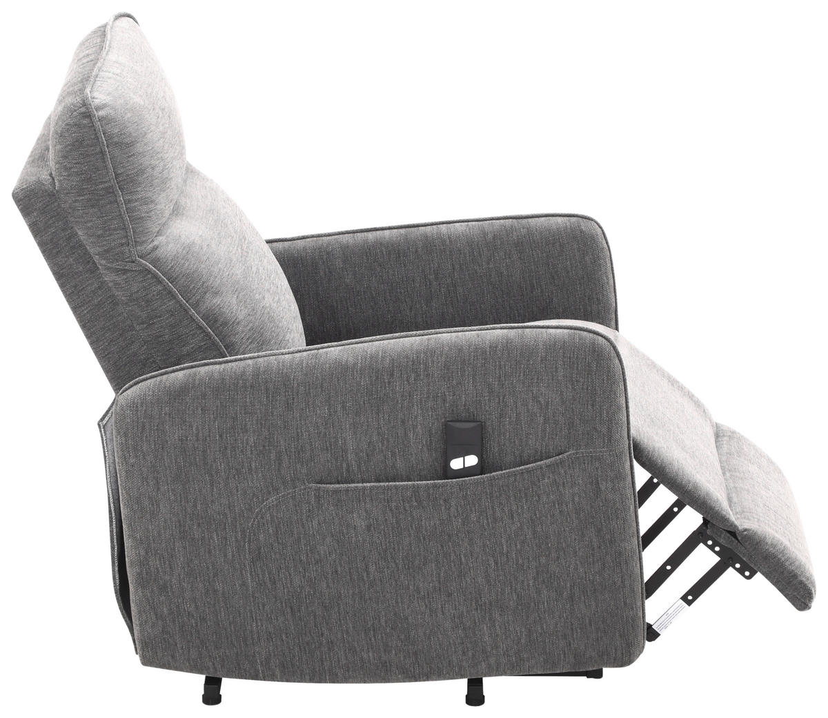 RELAXSESSEL Leinenoptik    - Schwarz/Grau, Design, Textil/Metall (74/101/92cm) - Carryhome