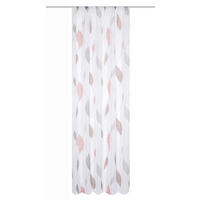 FERTIGVORHANG  transparent   140/245 cm  - Rot, KONVENTIONELL, Textil (140/245cm)