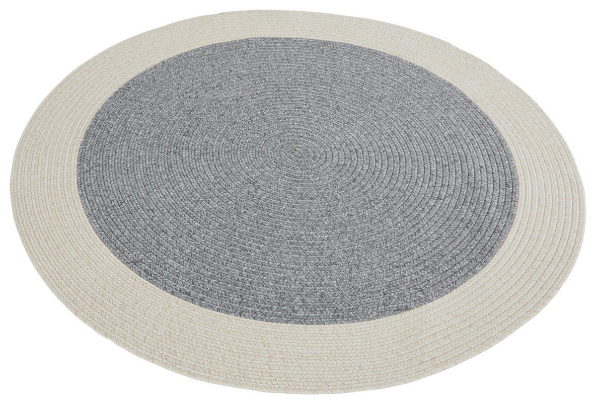 OUTDOORTEPPICH 150 cm Braided Creme, Grau  - Creme/Grau, Design, Kunststoff (150cm)