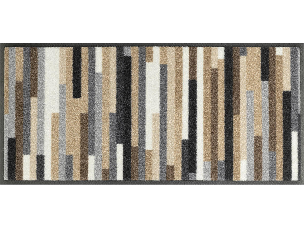 DVEŘNÍ ROHOŽKA, 35/75 cm hnědá, béžová, modrošedá - modrošedá/hnědá, Konvenční, textil/plast (35/75cm) - Esposa