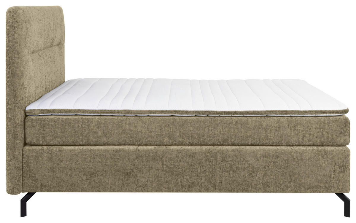 BOXSPRINGBETT 140/200 cm  in Cappuccino  - Schwarz/Cappuccino, Design, Textil/Metall (140/200cm) - Esposa