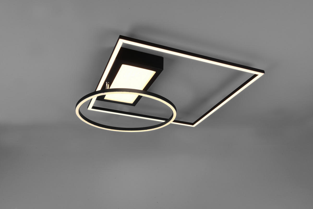 LED PLAFONJERA - crna, Dizajnerski, metal (64,5/9,0/86,5cm)