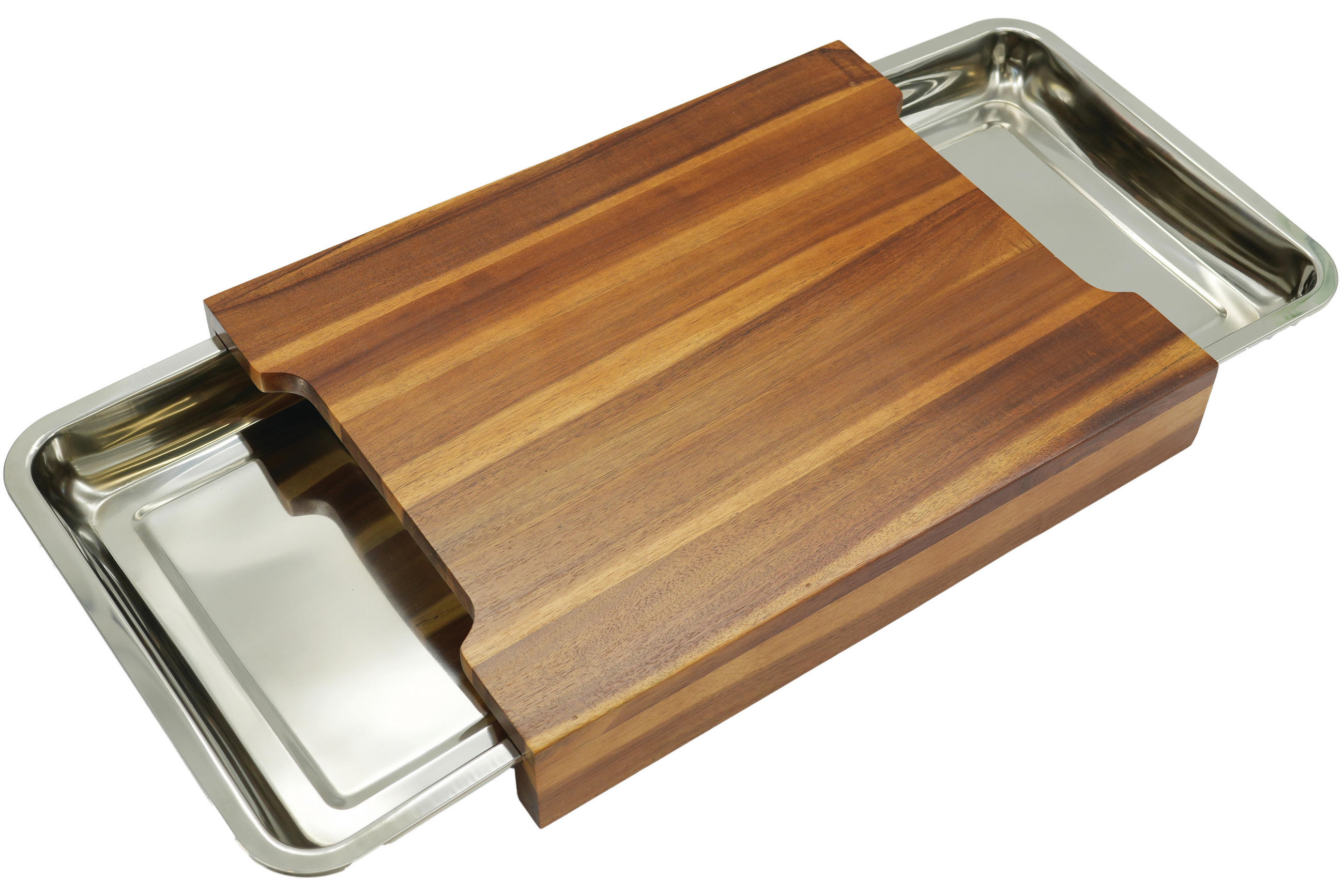 KUCHYŇSKÉ PRKÉNKO 43,5/34/6,5 cm - přírodní barvy/barvy nerez oceli, Basics, kov/dřevo (43,5/34/6,5cm) - Homeware Profession.