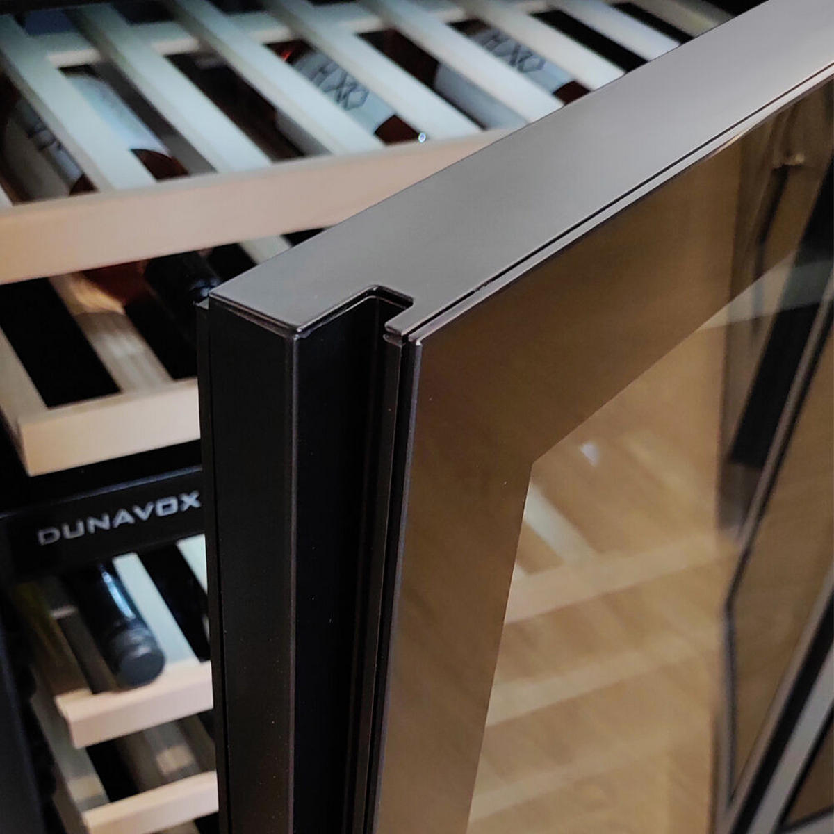 WEINKÜHLSCHRANK DAUF-46.145DBH  - Schwarz, Basics, Glas/Holz (59,5/82/57,8cm)