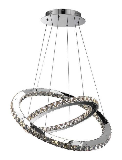 LUSTRĂ LED  - străveziu, Konventionell, sticlă/metal (64cm)