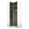ECKKLEIDERSCHRANK 100/229/102 cm Weiß  - Hellgrau/Alufarben, MODERN, Holzwerkstoff (100/229/102cm) - Rauch Möbel