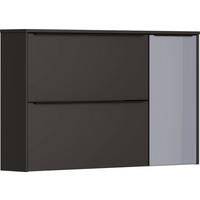HÄNGESCHUHSCHRANK  in 137/80/23 cm  - Graublau/Anthrazit, Design, Glas/Holzwerkstoff (137/80/23cm) - Dieter Knoll