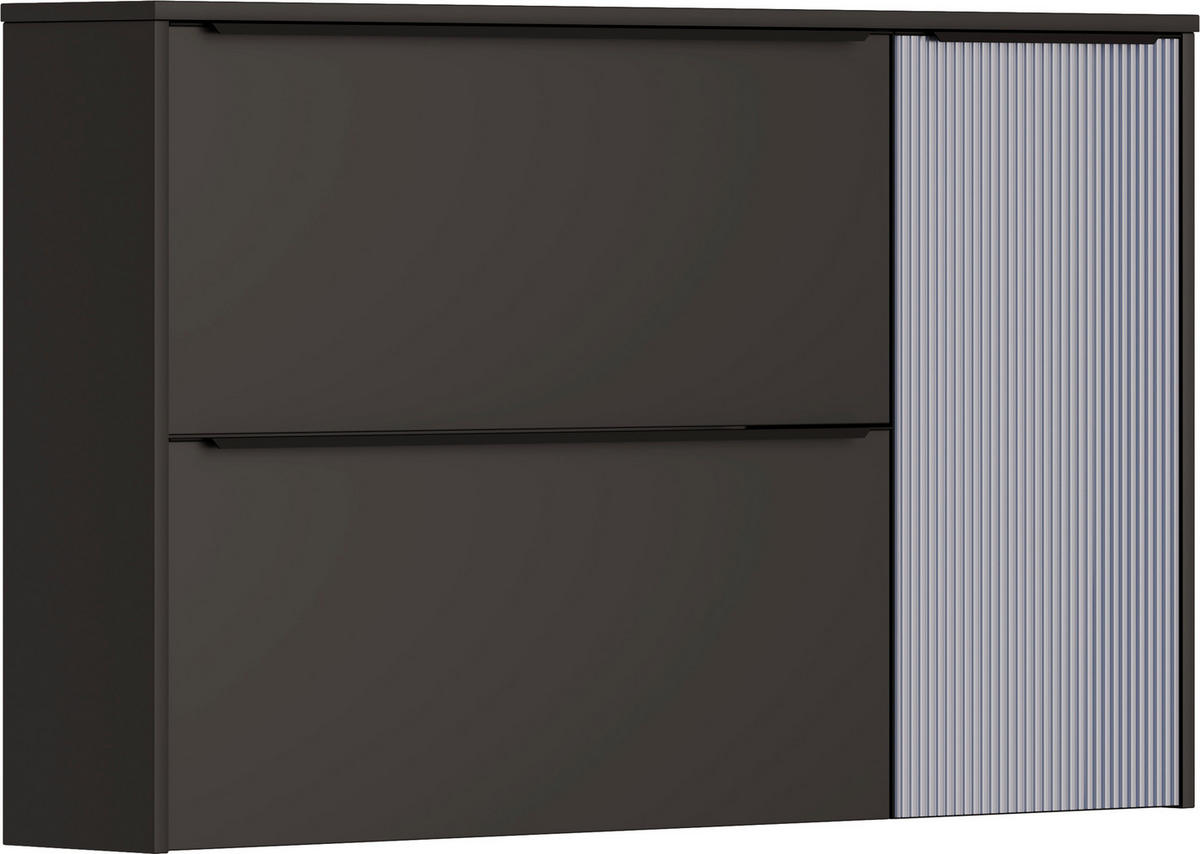 HÄNGESCHUHSCHRANK  in 137/80/23 cm  - Graublau/Anthrazit, Design, Glas/Holzwerkstoff (137/80/23cm) - Dieter Knoll