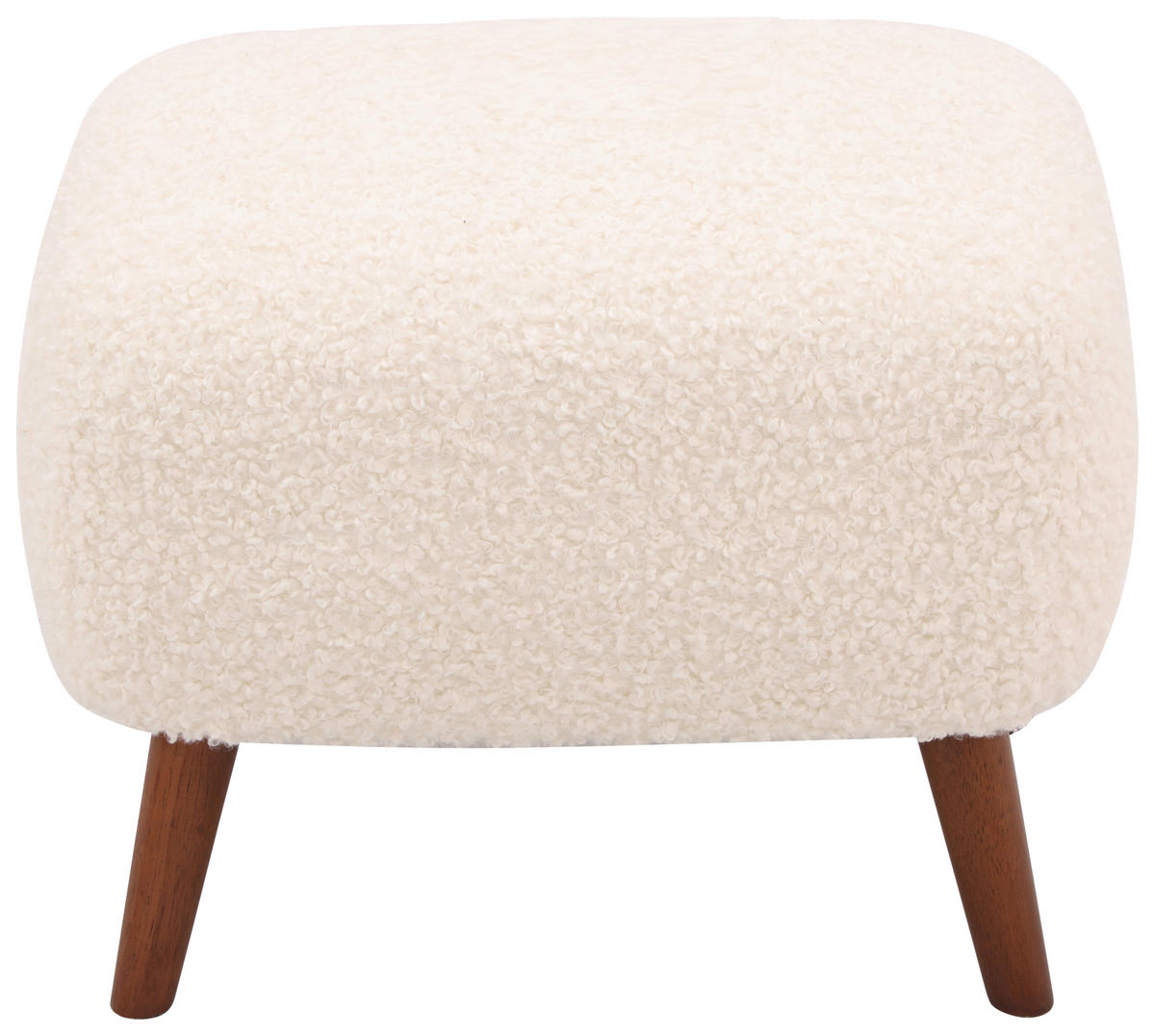 HOCKER in Holz, Metall, Textil Weiß  - Kastanienfarben/Weiß, Design, Holz/Textil (54/40/40cm) - Livetastic