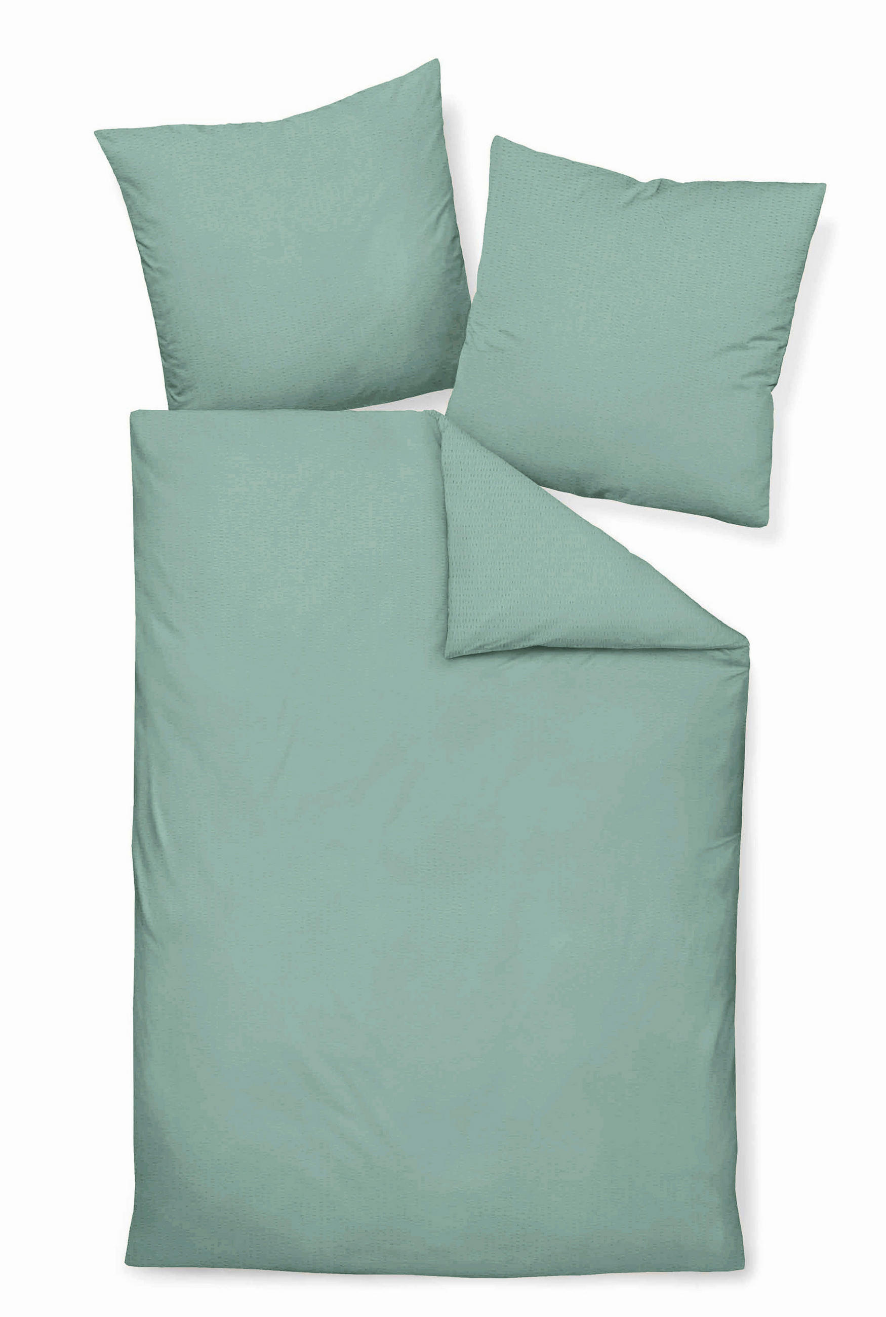 BETTWÄSCHE PIANO Seersucker 200/220 cm  - Salbeigrün, Design, Textil (200/220cm) - Janine
