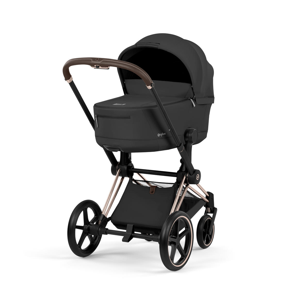 KOMBIKINDERWAGEN  PRIAM Comfort Rosegold  Sepia Black  - Roségold/Schwarz, Basics, Kunststoff/Textil (83-92/60/99-109cm) - cybex PLATINUM