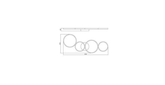 LED-DECKENLEUCHTE - Schwarz, Trend, Kunststoff/Metall (87,5/37/5,5cm) - Novel