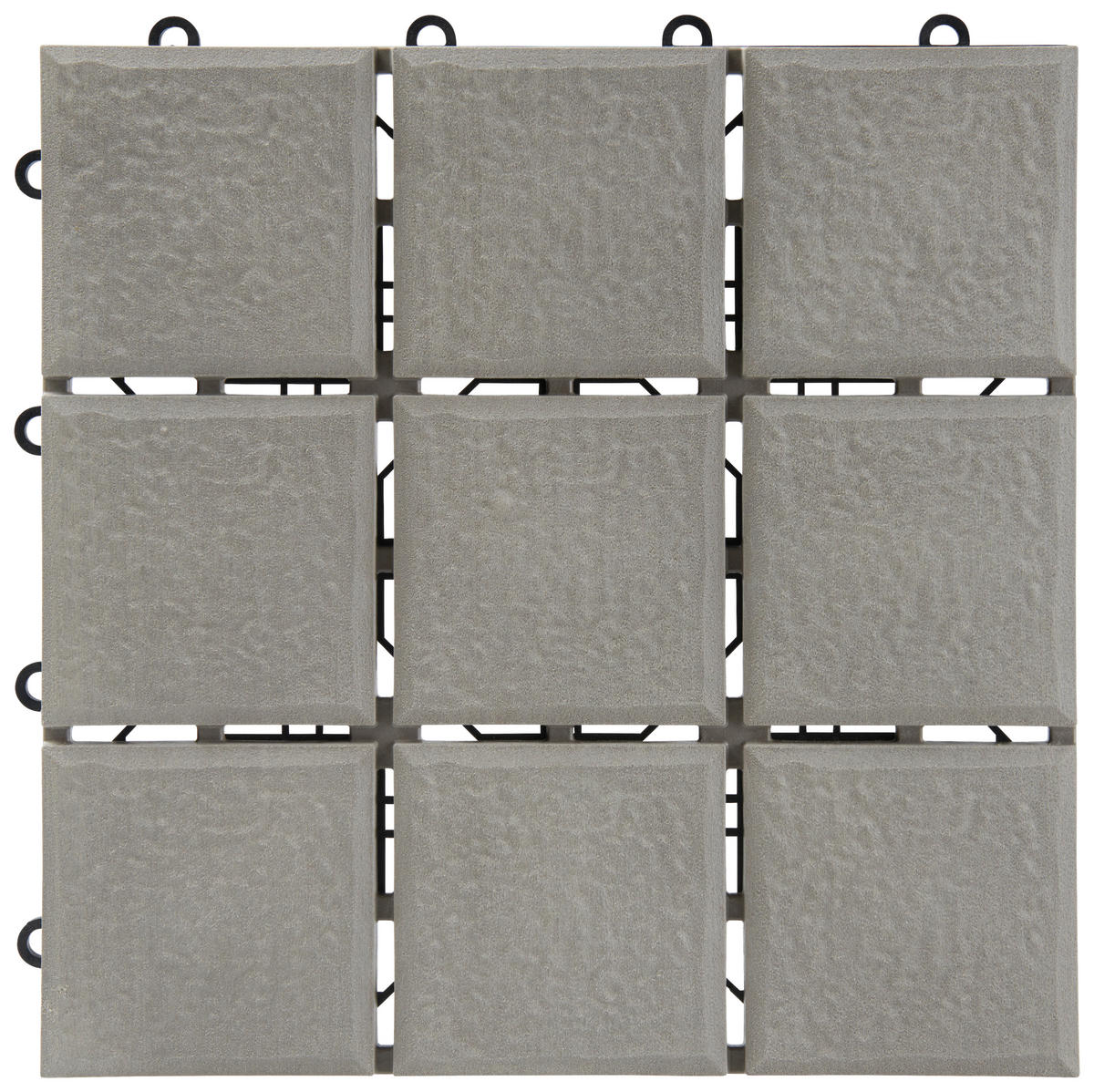 TERRASSENFLIESE  - Grau, KONVENTIONELL, Holzwerkstoff/Kunststoff (30/30/2,4cm) - Ambia Garden