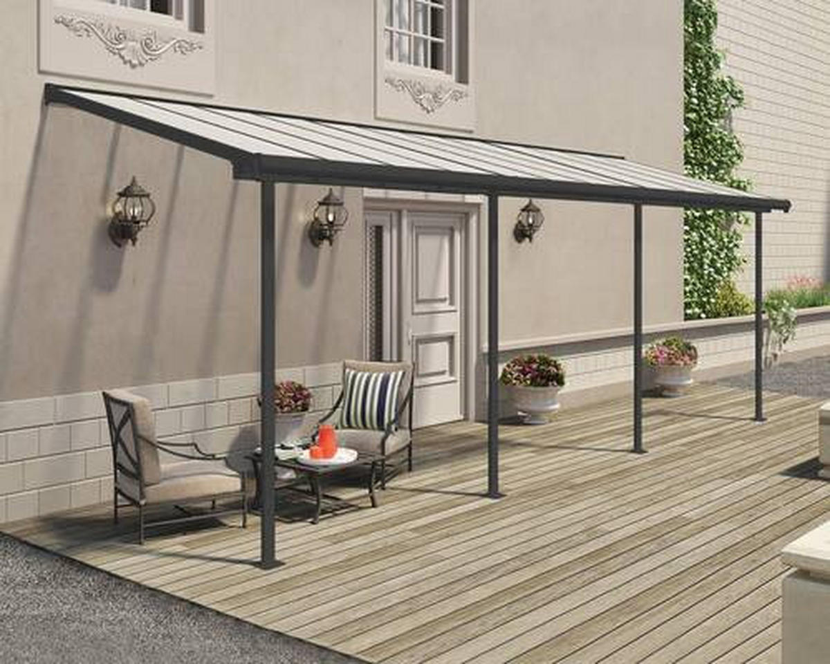TERRASSENÜBERDACHUNG 670/257/230 cm   - Grau, Basics, Metall (670/257/230cm)
