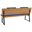 SITZBANK 180/85/56 cm  in Blau, Schwarz, Wildeiche  - Blau/Wildeiche, KONVENTIONELL, Holz/Textil (180/85/56cm) - Valnatura