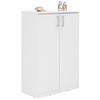 KOMMODE 72/110/36 cm  in Weiss  - Weiss/Silberfarben, Konventionell, Holzwerkstoff/Kunststoff (72/110/36cm) - Xora