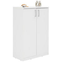 KOMMODE 72/110/36 cm  in Weiss  - Weiss/Silberfarben, Konventionell, Holzwerkstoff/Kunststoff (72/110/36cm) - Xora