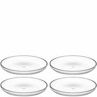 TELLERSET Cucina 4-teilig  - Transparent, Design, Glas (18,00/2,10/18,00cm) - Leonardo