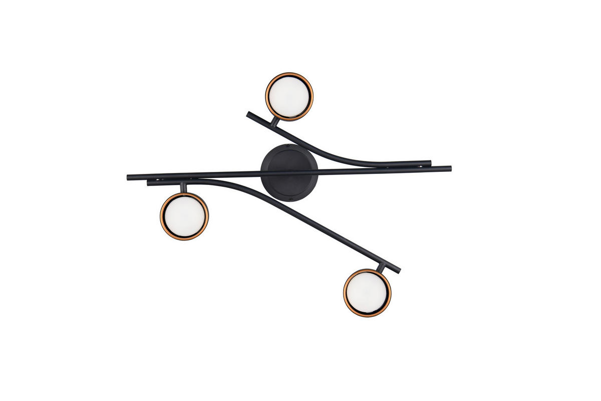 DECKENLEUCHTE Coda 61,5/46,5/11 cm   - Messingfarben/Goldfarben, Design, Metall (61,5/46,5/11cm) - Trio Leuchten