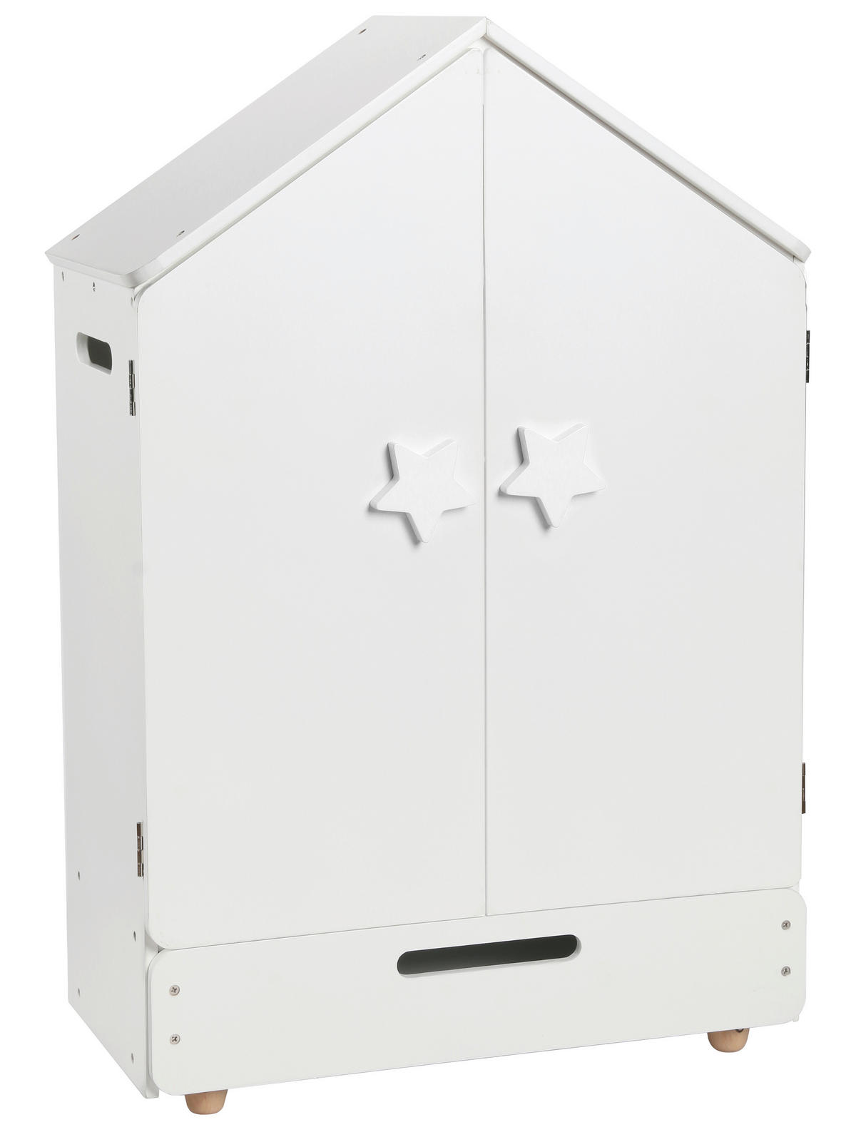 PUPPENKLEIDERSCHRANK - Weiß, Basics, Holz/Holzwerkstoff (46/70,5/24cm) - My Baby Lou