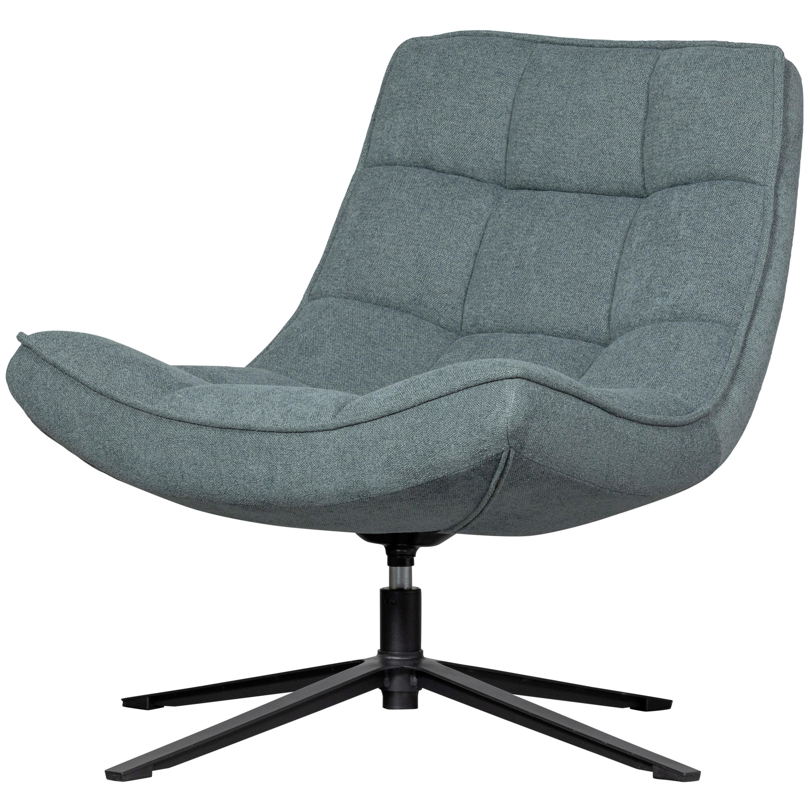 SESSEL in Webstoff Blau  - Blau/Schwarz, Design, Textil/Metall (74/84/86cm) - Livetastic