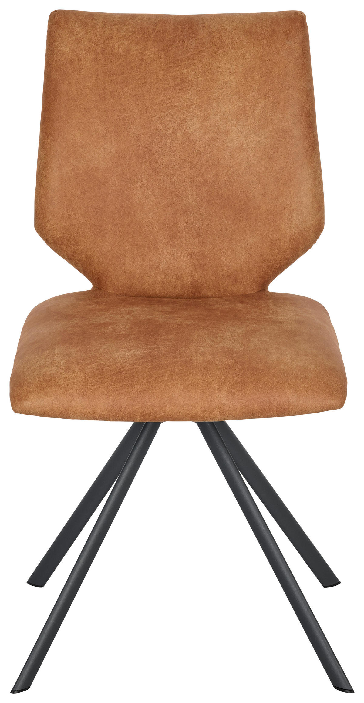 STUHL  Lederauswahl, Stoffauswahl, Typenauswahl Mikrofaser  - Cognac/Anthrazit, Design, Textil/Metall (50/92/63cm) - Venjakob