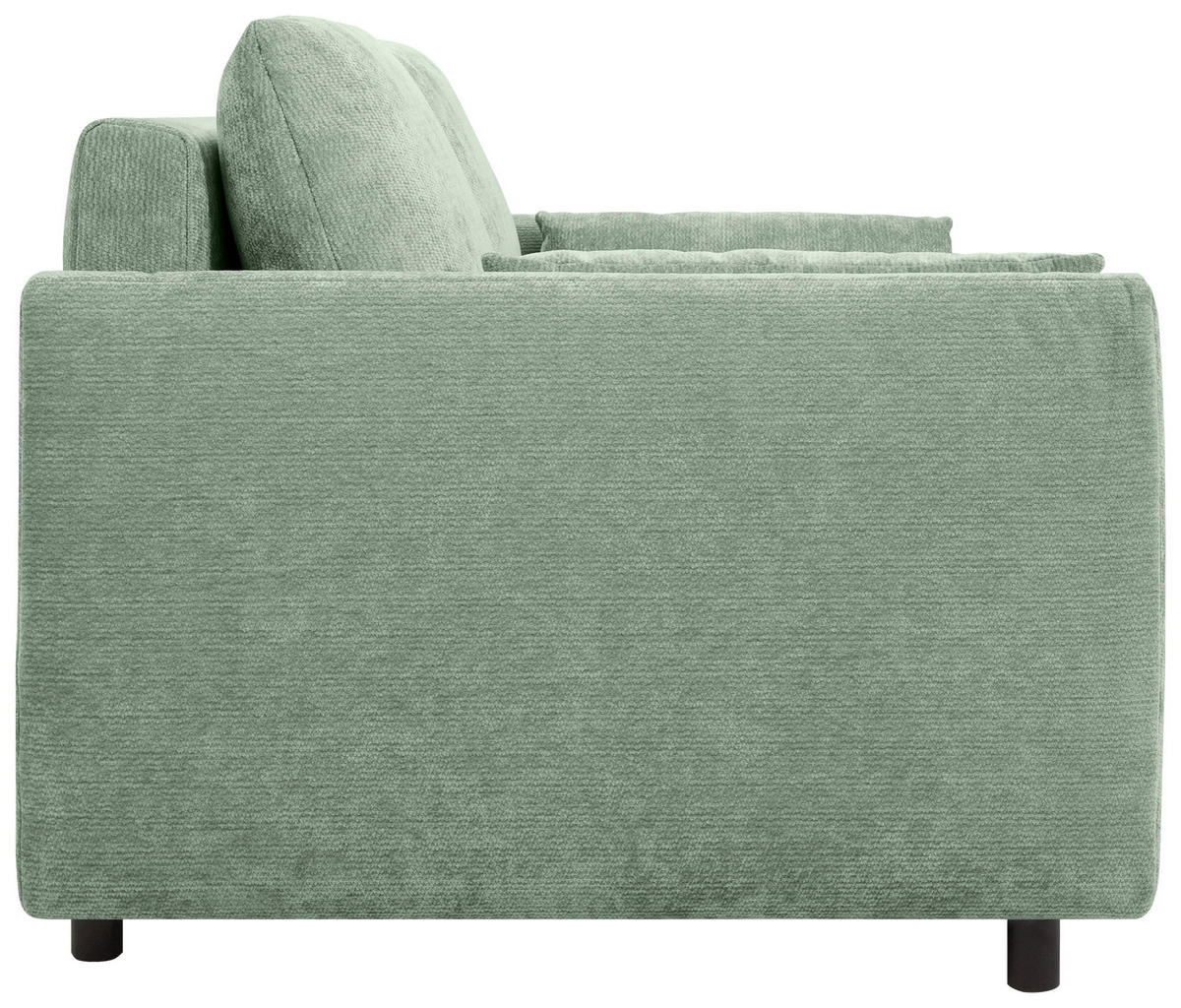 SCHLAFSOFA Chenille Mintgrün  - Schwarz/Mintgrün, KONVENTIONELL, Kunststoff/Textil (161/90/108cm) - Carryhome