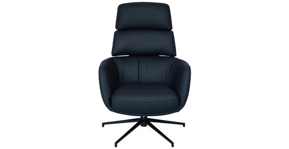 RELAXSESSELSET in Leder Schwarz  - Schwarz, Design, Leder/Metall (73/110/87cm) - Dieter Knoll