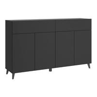 SIDEBOARD  160/95,4/39 cm 2 Schublade(n)  - Schwarz, Design, Holzwerkstoff/Kunststoff (160/95,4/39cm) - P & B