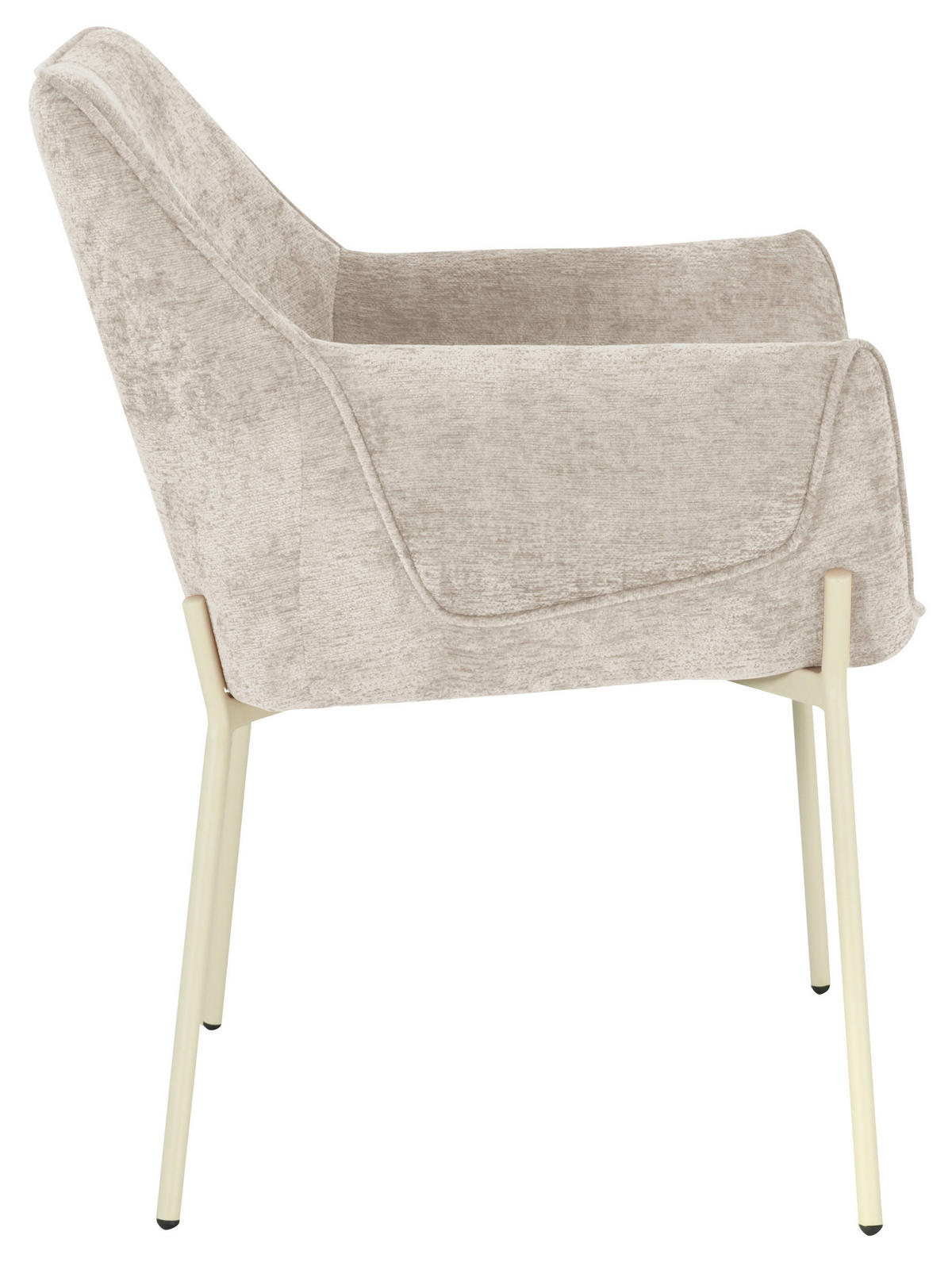 ARMLEHNSTUHL  in Eisen Chenille  - Beige, MODERN, Holz/Textil (62/83/62cm) - MID.YOU
