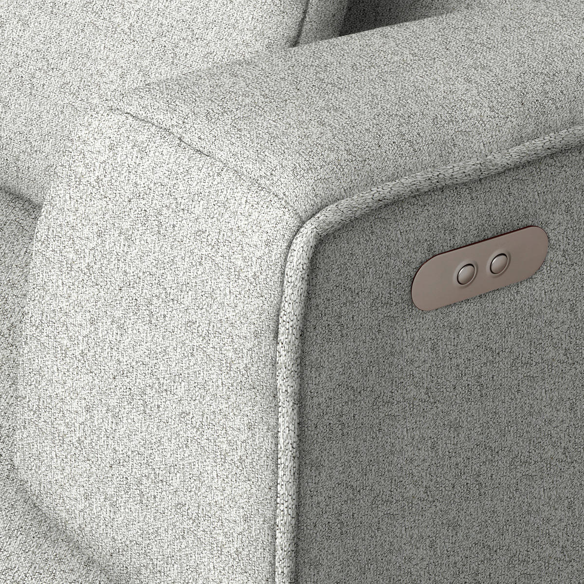 ECKSOFA Webstoff Silberfarben  - Silberfarben/Schwarz, Design, Kunststoff/Textil (288/188cm) - Welnova