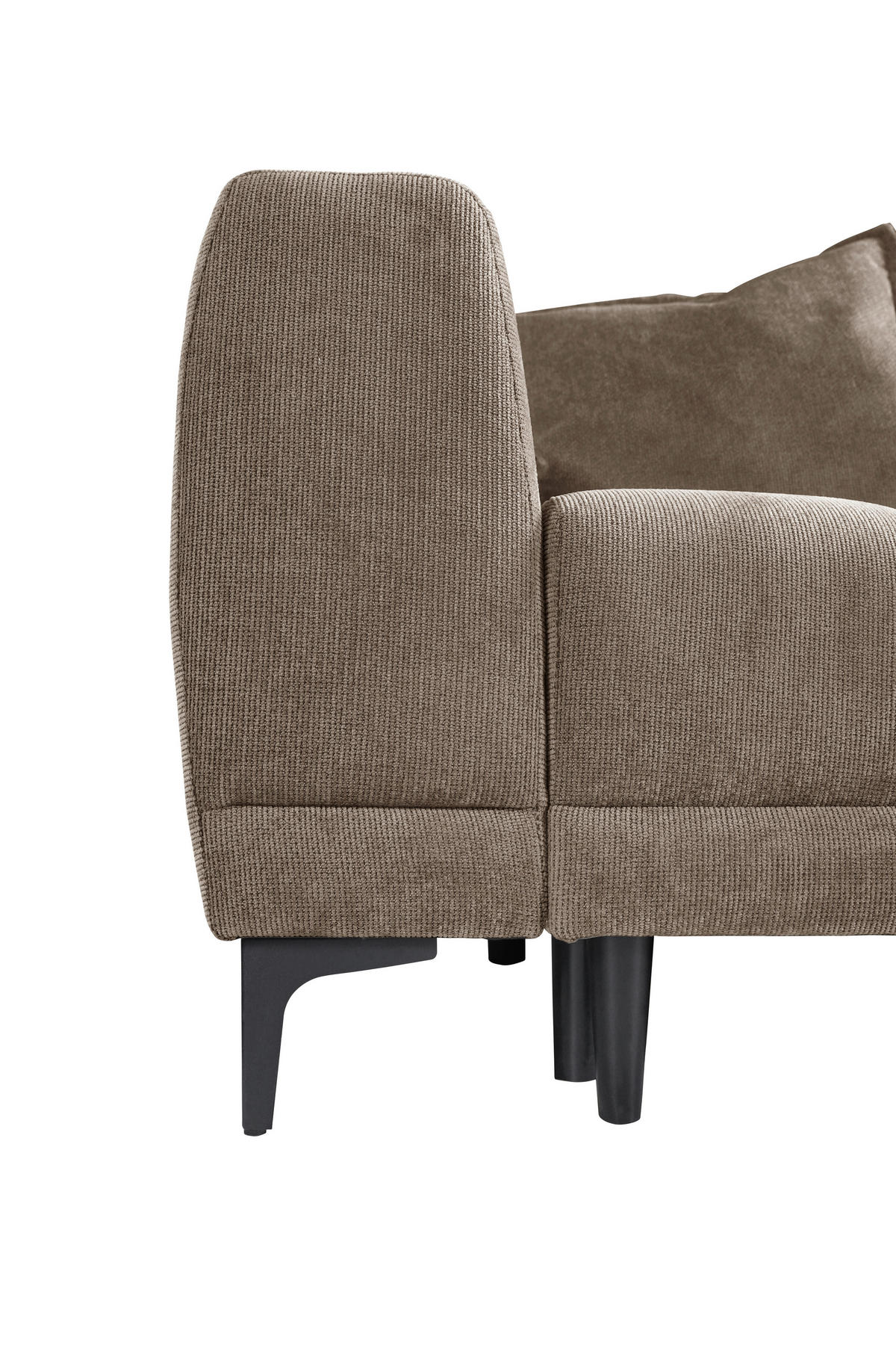 SCHLAFSOFA  mit Bettkasten erhältlich, Bettfunktion erhältlich Struktur Schlammfarben  - Schlammfarben/Schwarz, Design, Holz/Textil (247/94/90cm) - MID.YOU