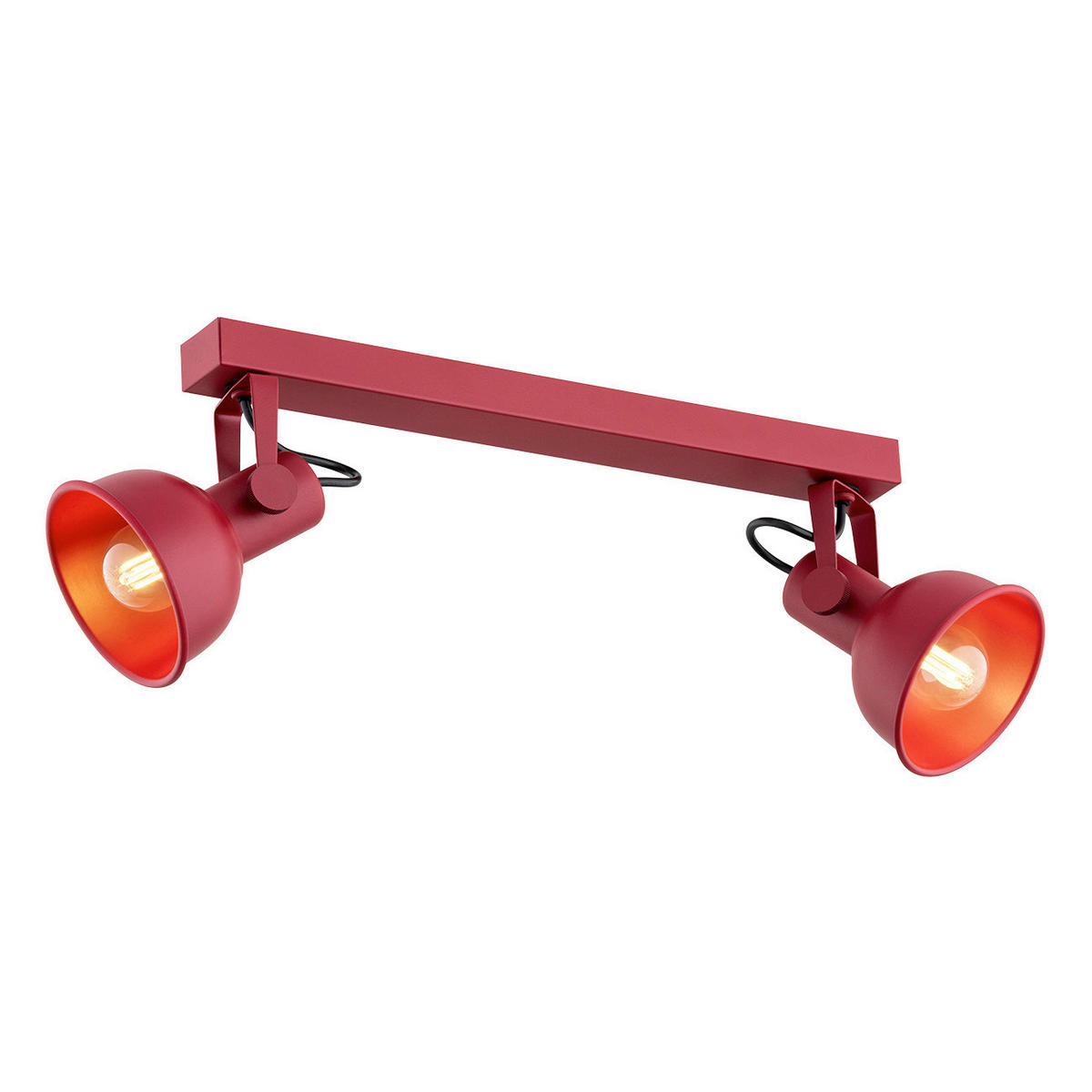 DECKENLEUCHTE Argon Lenora 19,5/14/54 cm   - Rot, KONVENTIONELL, Metall (19,5/14/54cm)