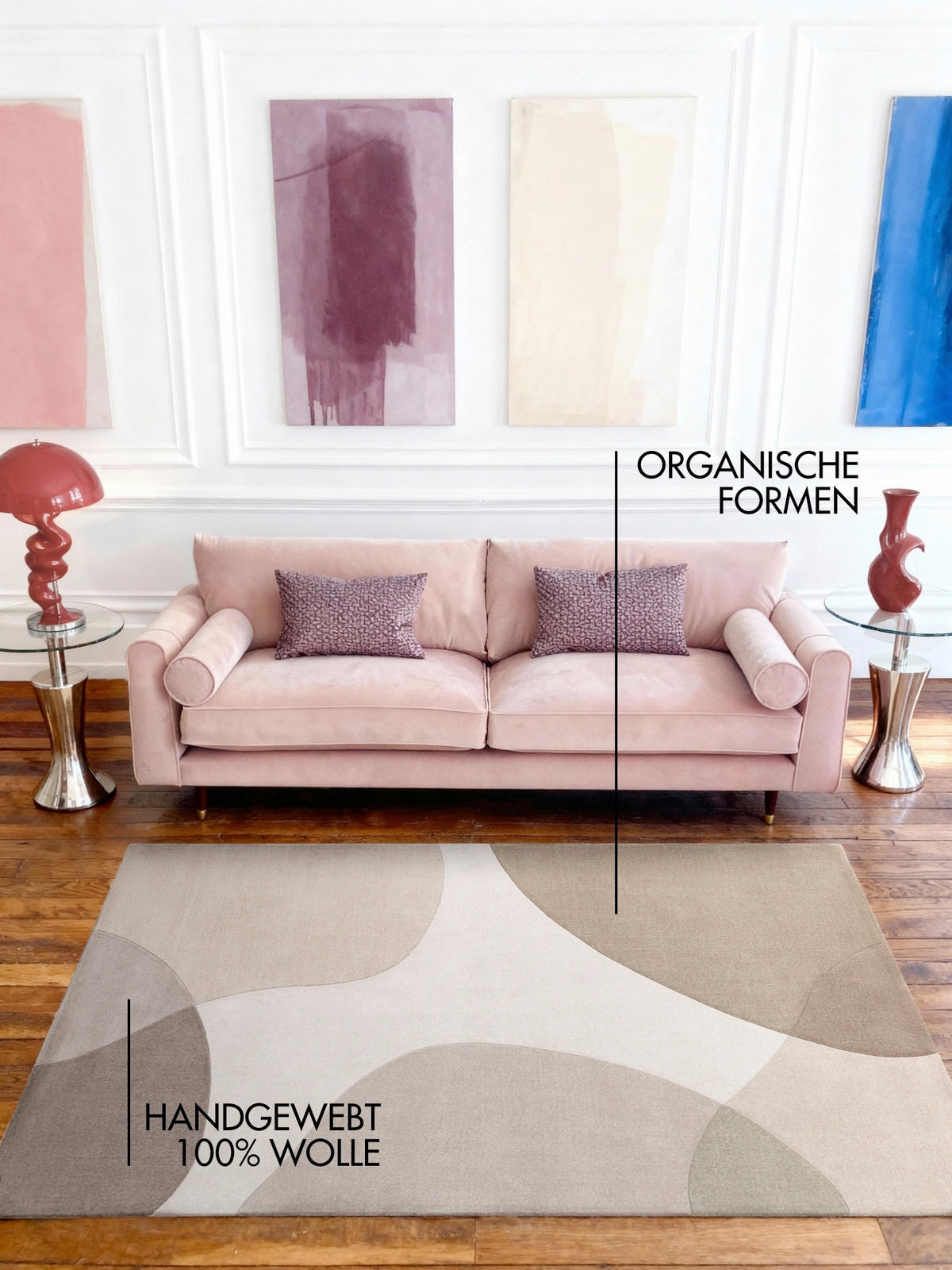 WOLLTEPPICH 120/170 cm Hackney Grau, Beige rechteckig  - Beige/Grau, Basics, Textil (120/170cm) - Ted Baker