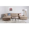 WOHNLANDSCHAFT in Hellbraun  - Hellbraun/Grau, Design, Textil/Metall (215/328/173cm) - MID.YOU
